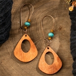 boucles doreilles pendantes bois ethniques bohème