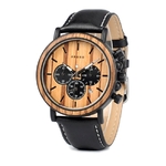 montre bois chronographe aviator personnalise