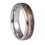 bague tungstene  6 fleche 2 argent