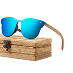 lunettes en bois clubmaster miroir personnalisables