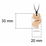 dimensions collier pendentif bois renard