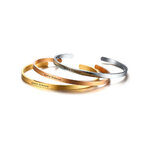 Bracelet personnalisé prénom, jonc gravé en acier