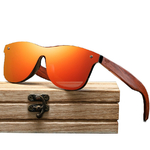 lunettes bois wayfarer miroir