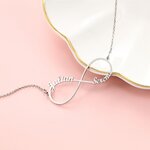 Collier infini personnalisé avec prénoms, cadeau pour elle