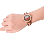 montre en bois femme modele subtilité wood santal