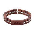 Bracelet bois personnalisé prénom, homme ou femme