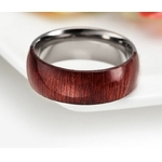 bague en bois et titane bi-matière bi-couleur