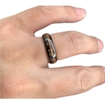 bague tungstene  6 fleche 3 noir