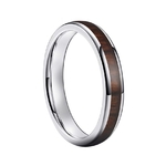 bague en bois dark tungtène femme 4mm