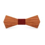 noeud papillon en bois fin rouge