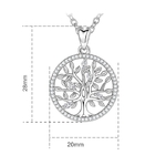 collier arbre de vie argent zircon