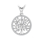 Pendentif arbre de vie argent zircon