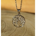 collier arbre de vie argent zircon