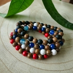 Bracelets perles bois couleurs
