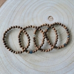 Bracelet homme perles en bois tibétain