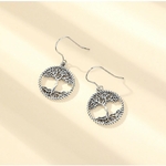 Boucles doreilles argent arbre de vie cadeau femme