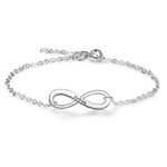 Bracelet infini personnalisé avec 1 à 4 prénoms