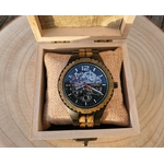 Montre automatique homme originale en bois santal vert