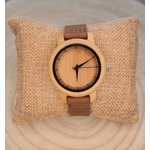 Montre femme en bois et cuir tendance