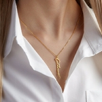 Collier prénom vertical personnalisé