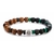bracelet en bois tibetain et perles colorées