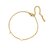 Bracelet initiale personnalisé doré, modèle Complicité
