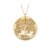 Collier arbre de vie personnalisé 1 à 6 prénoms en acier inoxydable doré, fond blanc
