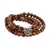 bracelet perles de bois triple tour