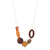 grand collier avec plusieurs perles de bois marron