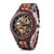 Montre automatique en bois homme ou femme, cadran squelette, personnalisable