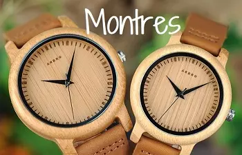 Montres en bois personnalisables homme ou femme