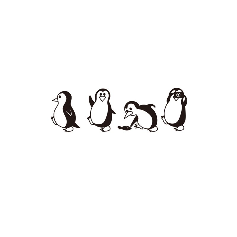 Autocollant-Mural-mignon-petit-pingouin-D-cor-de-maison-chambre-d-enfant-d-coration-de-fond