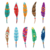 10-pi-ces-color-Plume-Stickers-muraux-Art-Plumage-d-corations-murales-salon-lumineux-Plume-d
