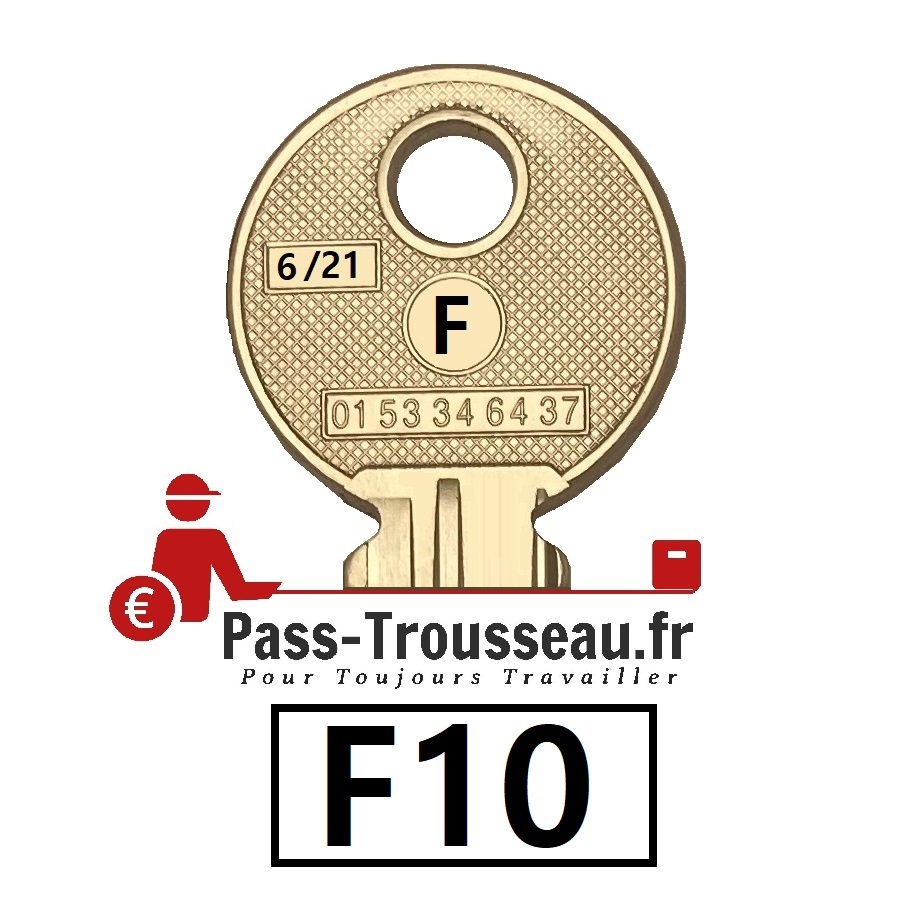 Trousseau Clé PTT T10 + F10 - Passe partout universel pour boite