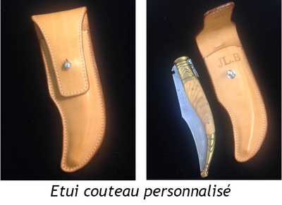 etui couteau cuir - volcie maroquinerie