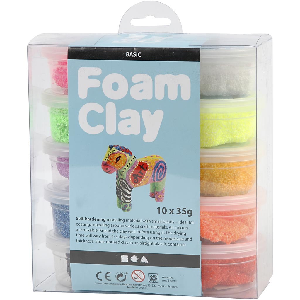 Foam Clay Assortiment 28 Boîtes - Pâte à Modeler Autodurcissante Avec Paillettes Et Couleurs Métallisées