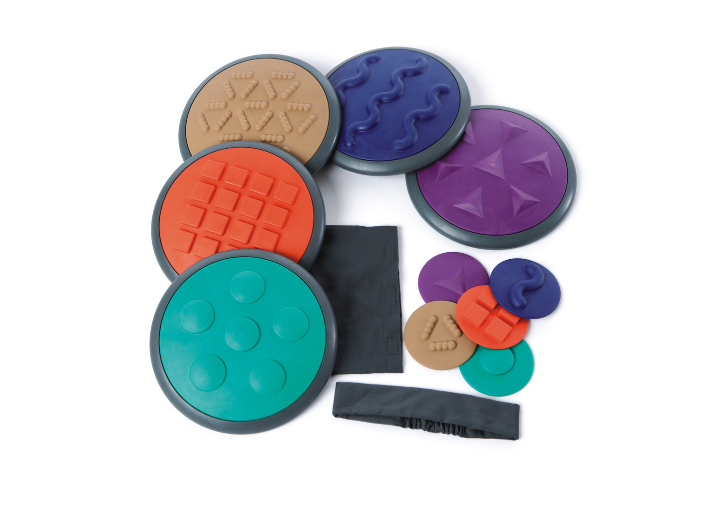 10 Tapis Sensoriels En Silicone - Cercles Texturés Pour Jeu Éducatif - Développement Cognitif Des Enfants - Diamètre 10 Cm