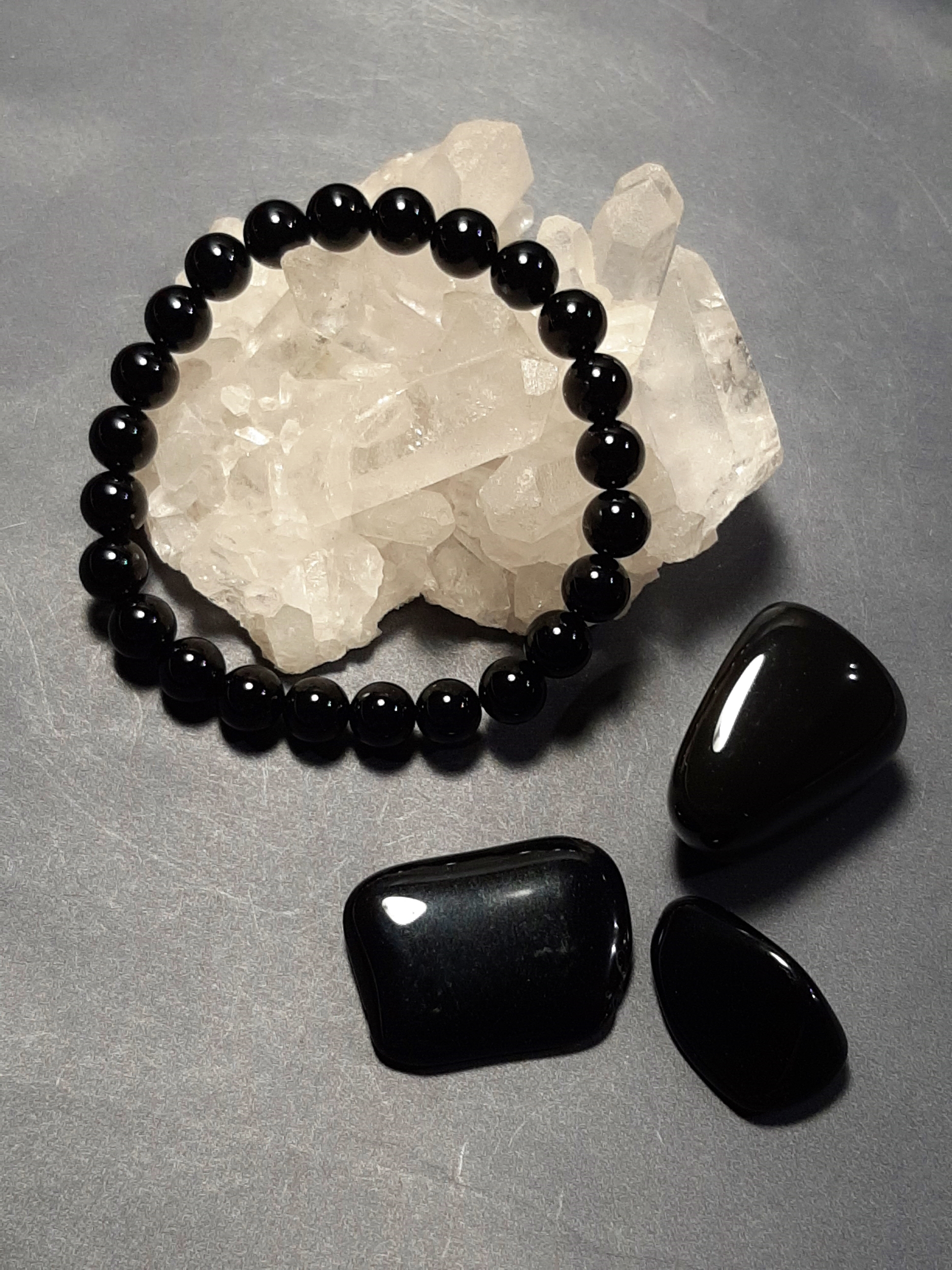 Obsidienne noire (bracelet 8 mm)