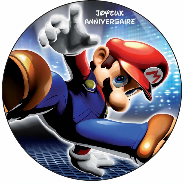 Disque Azyme Mario Bros Image Personnalisee Texte Je Te Croque