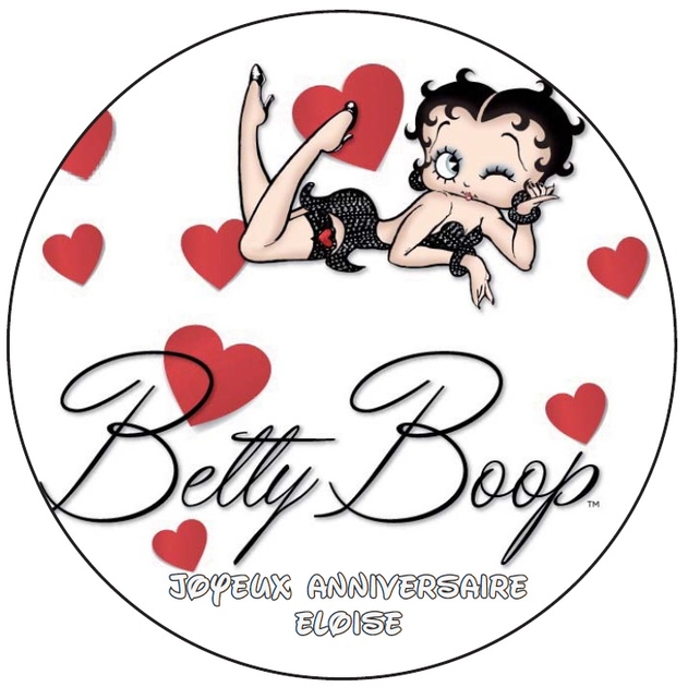 Disque Azyme Betty Boop Modele 2 Image Personnalisee Texte Je Te Croque