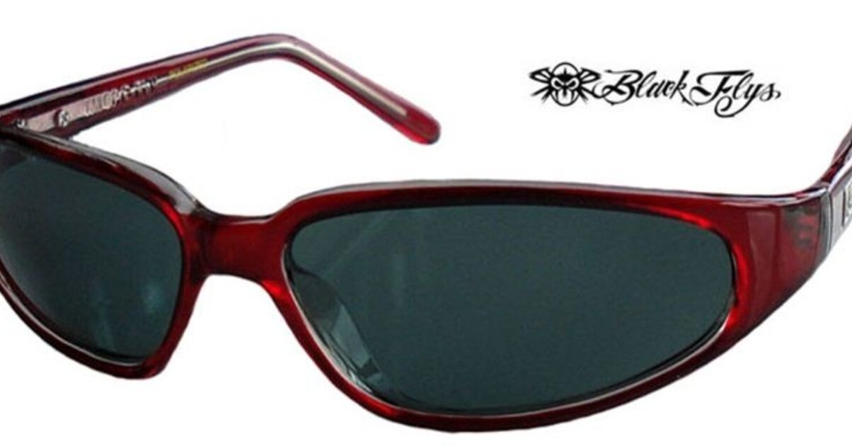 Lunettes De Soleil Black Flys Cinema Fly - Verres Dégradés Fumée, Rouge/argent