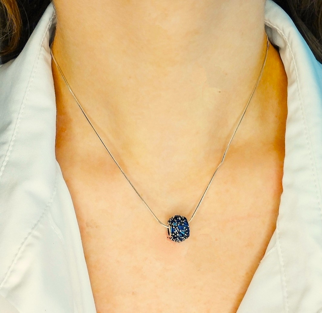 Collier perle bleue Pandora