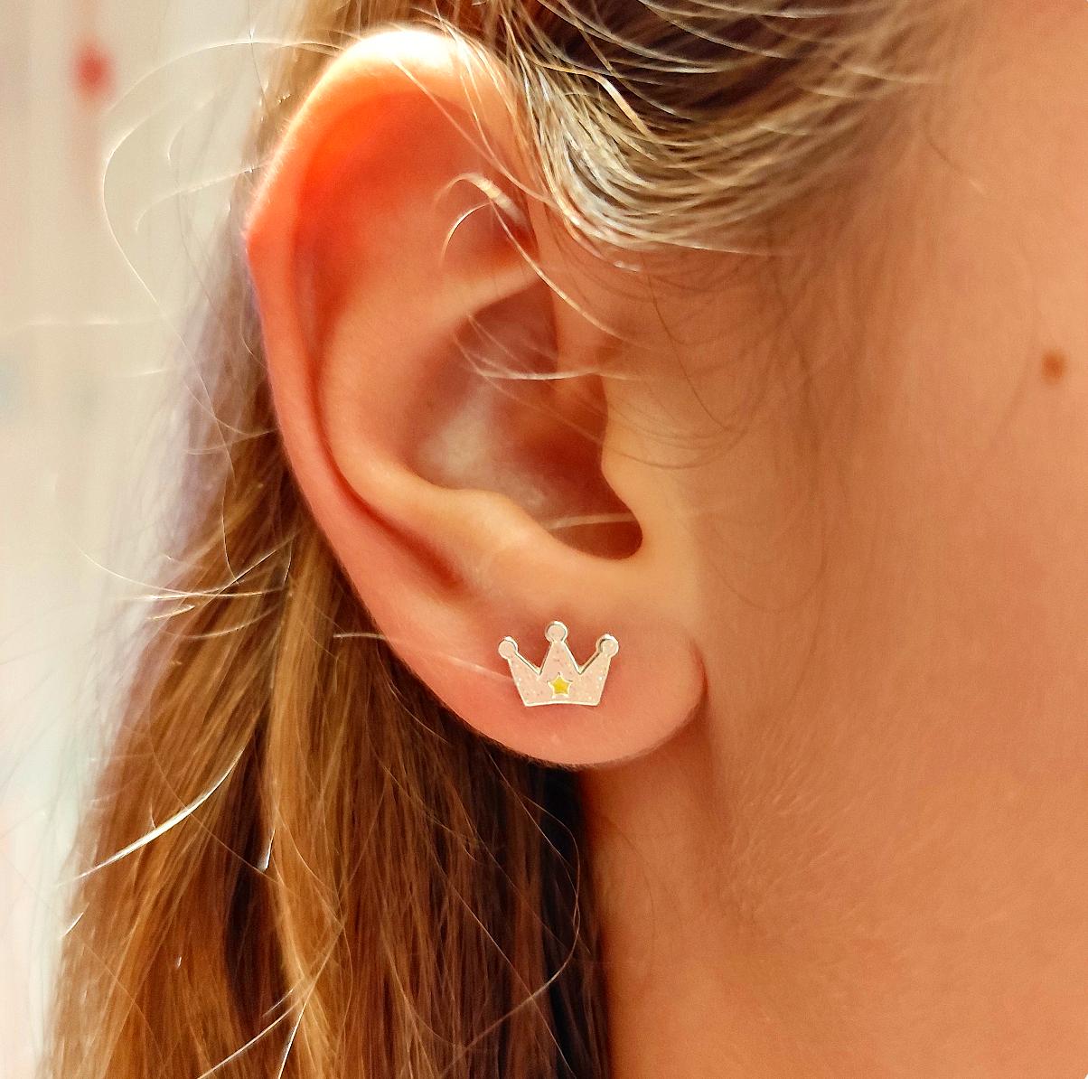 Boucles d'oreilles couronne princesse (1)