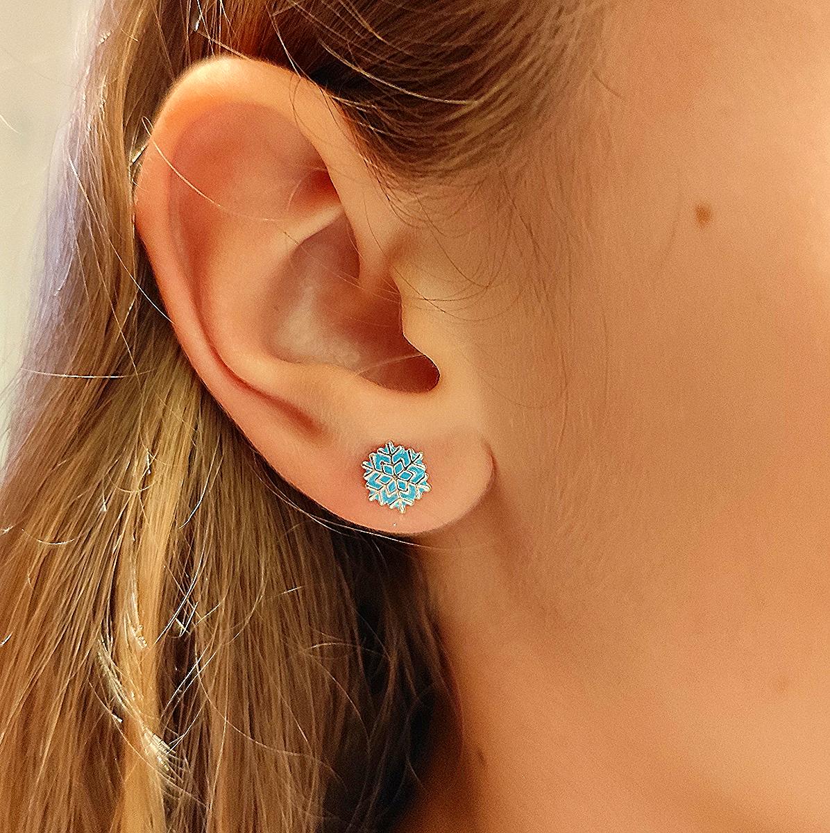 Boucles doreilles flocon de neige (1)