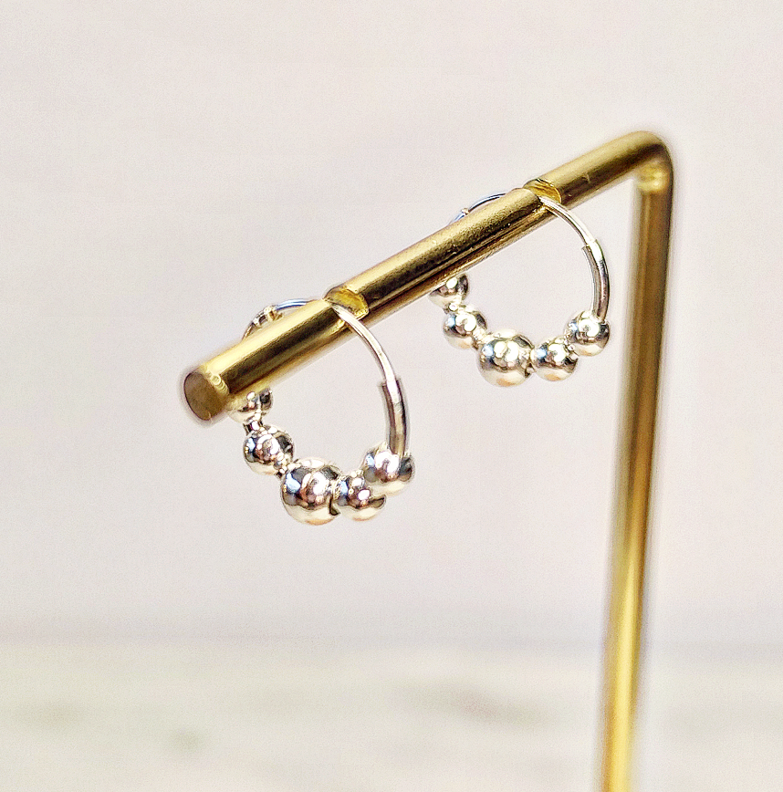 agathe creoles et perles argent
