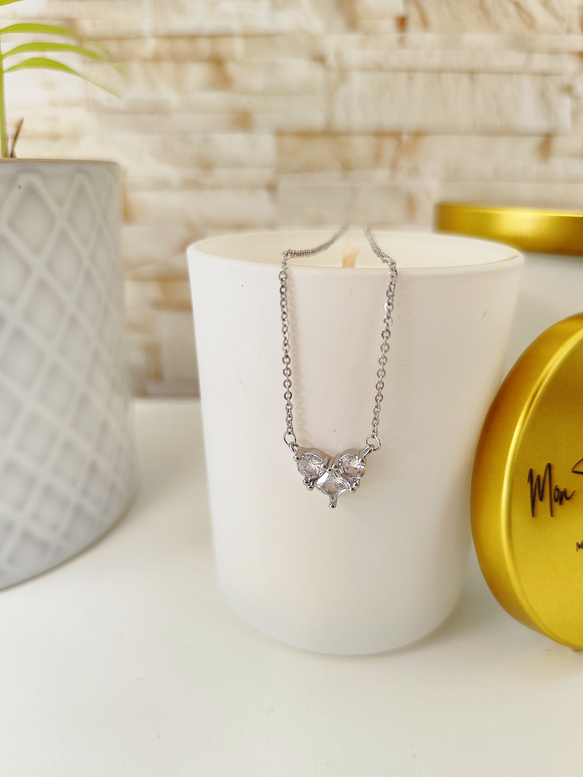 Collier modèle 2 coeur argent (1)