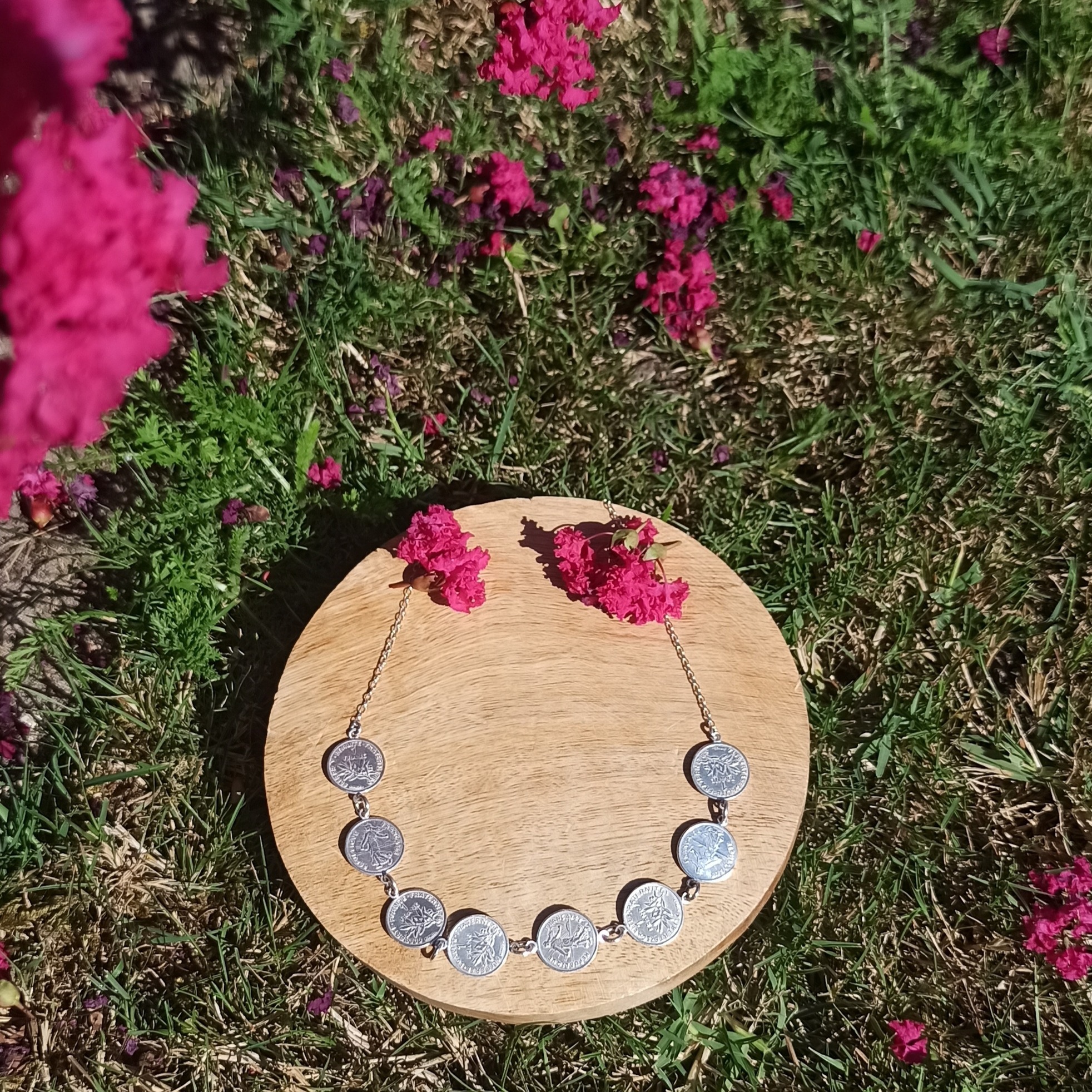 Collier pièces 1 franc en argent 925 (3)