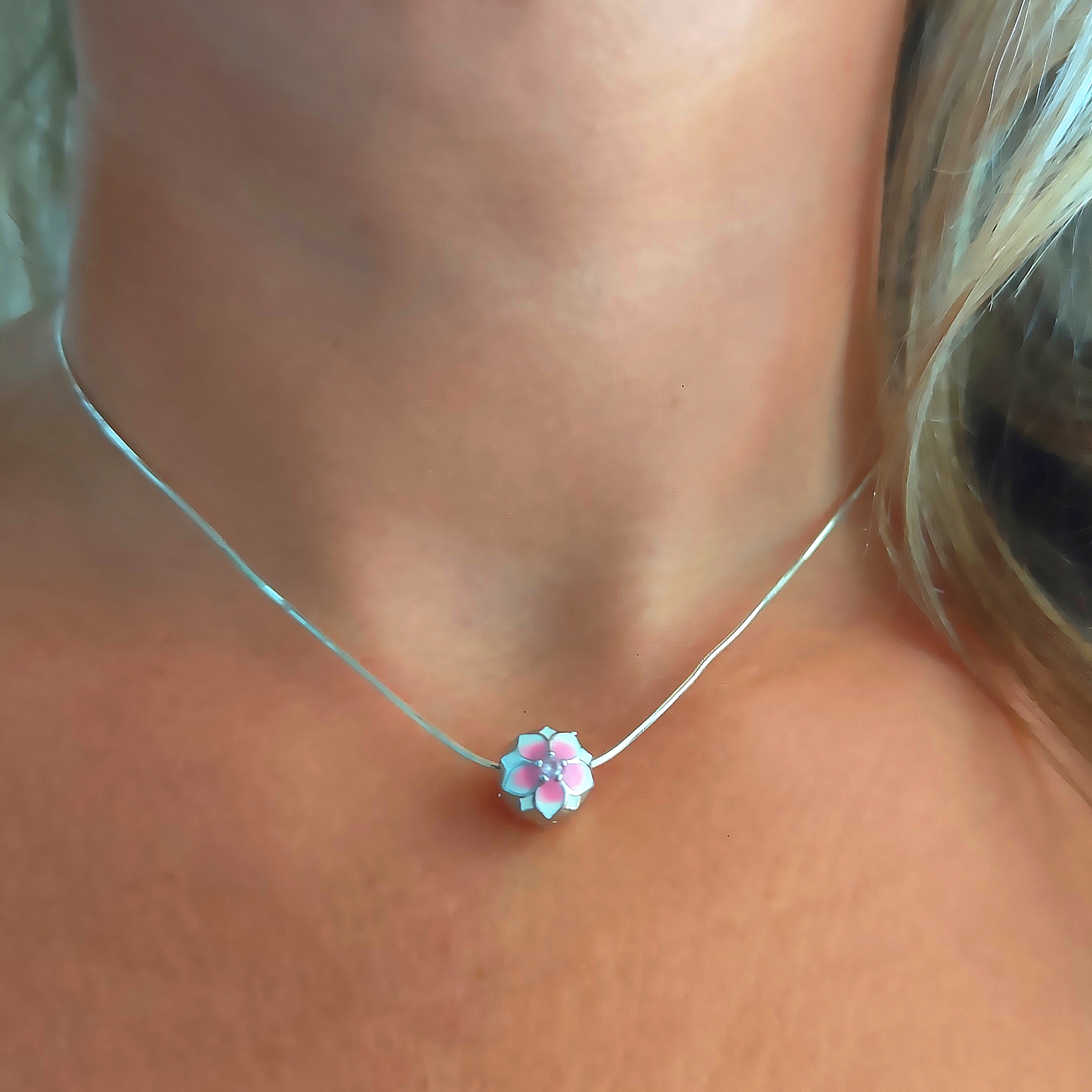 Collier perle rose Pandora