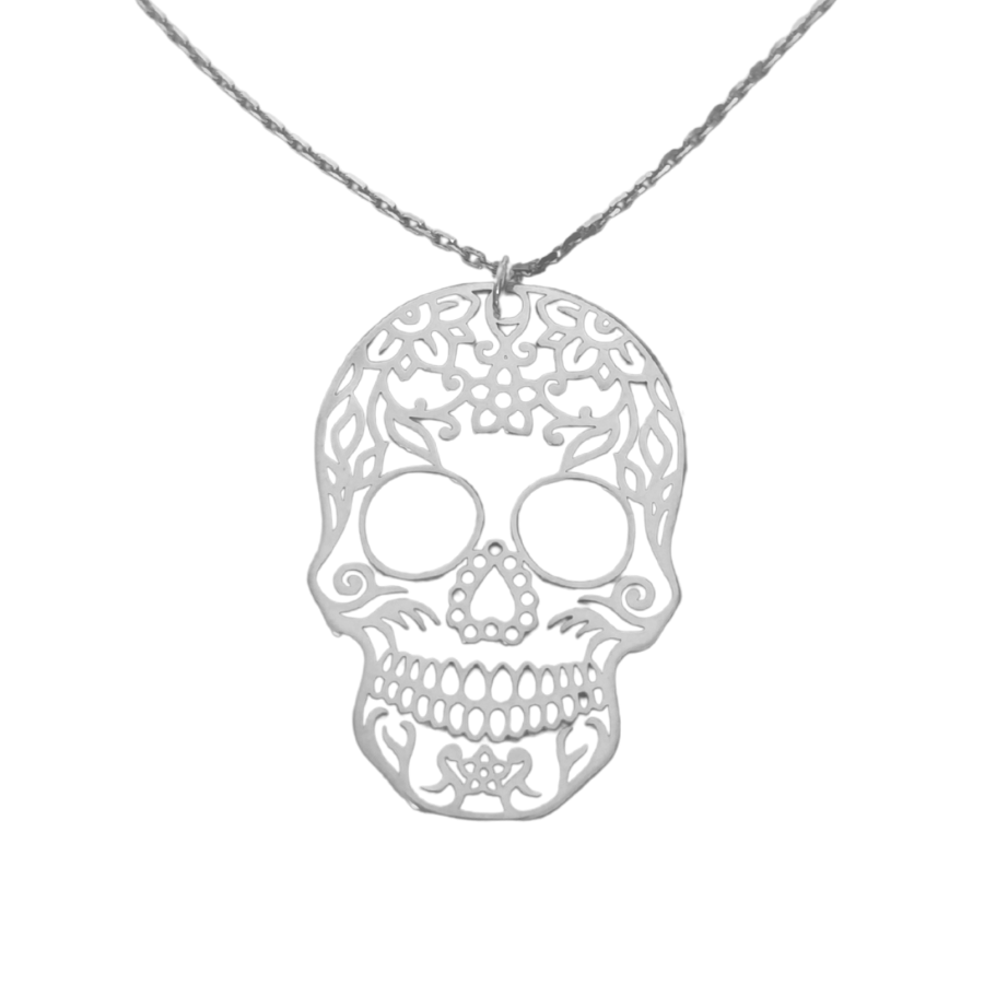 tete de mort mexicaine argent