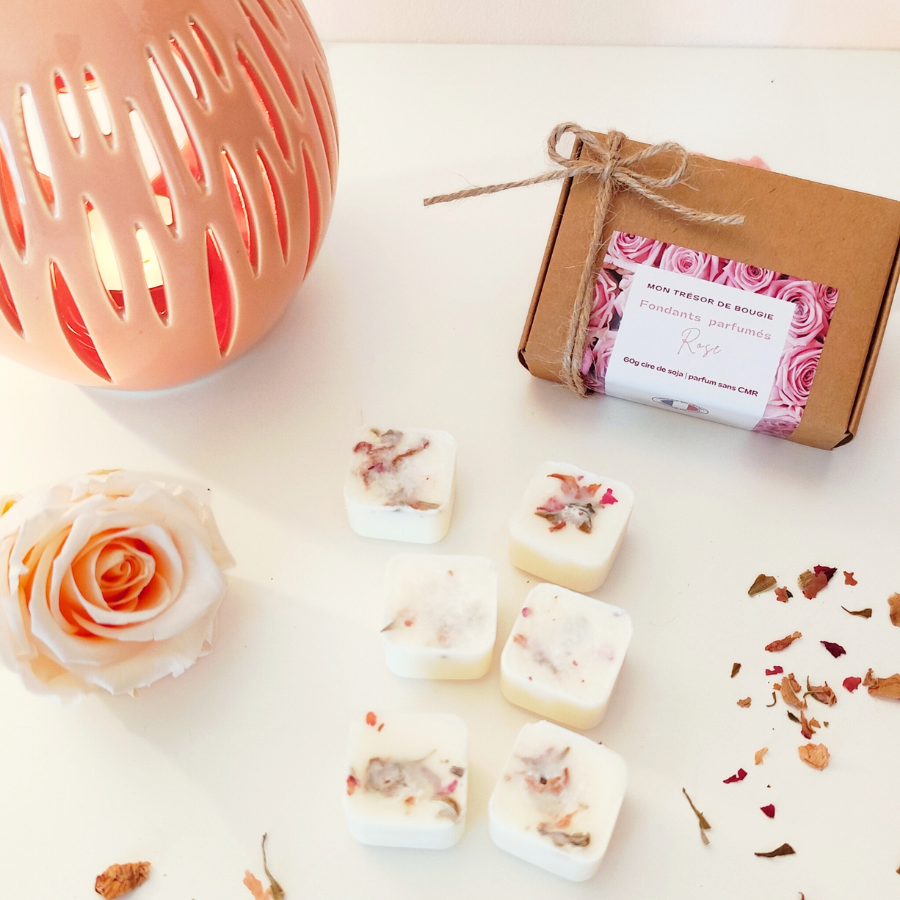 Fondants coffret kraft parfum rose